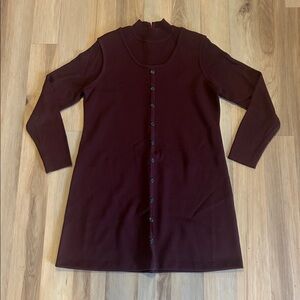 Nina Charles for Kasper Dress Button Down Dress